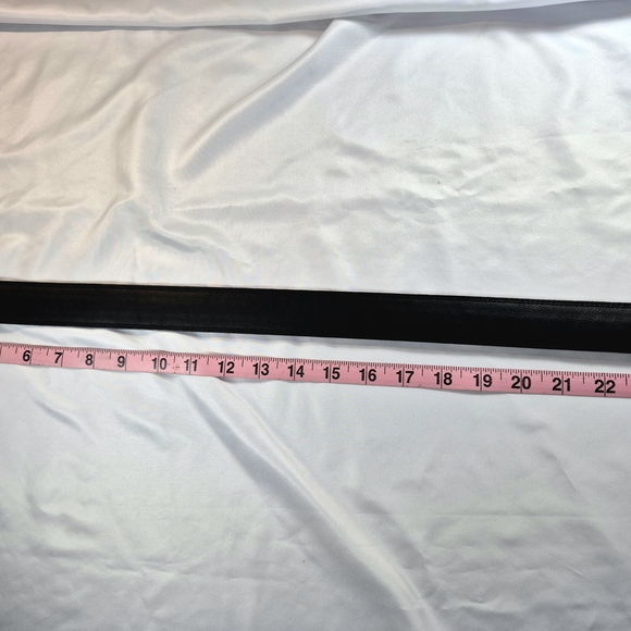 Men's Leather Western Style Belt Brown Black Stitching Silver Buckle Size 42 - Picture 12 of 14